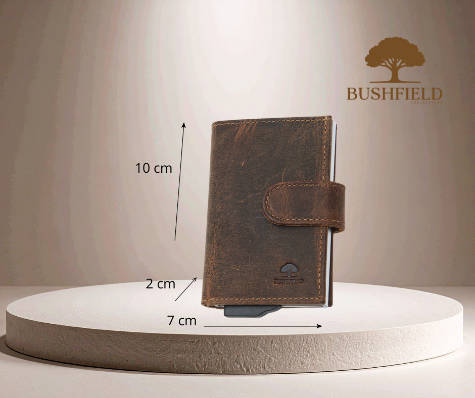 Leren pasjeshouder & portemonnee - Compact Stijlvol Vintage Leer